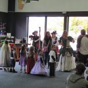 Children show off their costumes at the Renaissance Faire.
