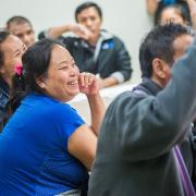Nepali and Burmese-speaking patrons learn about financial literacy.
