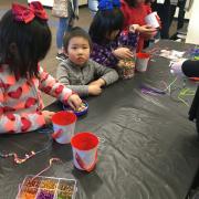 Phot of kids making crafts