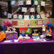 Alice in Wonderland anniversary display at library