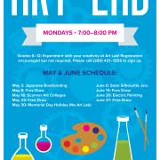 Art Lab Poster with schedule of events 