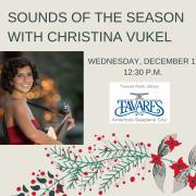 Flyer for Christina Vukel concert at Tavares Public Library