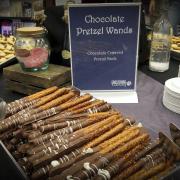Chocolate pretzel wands