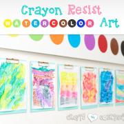 Crayon Resist Watercolor Art