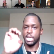 Photo of group of people participating in Deaf Storyslam on Zoom