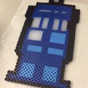 "Dr. Who" TARDIS craft made from Perler Beads 
