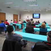 The Lunch n’ Learn session usually draws a crowd of 15 to 20 people.