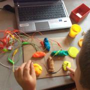 The Makey Makey in use
