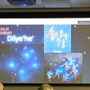  Photo from Navajo Astronomy. Screen shows a slide of a constellation. 