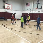 Participants learning how to play Quidditch
