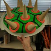 ring toss made in the shape of turtle shell with horns