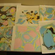 Set of six ink prints