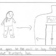 One student's storyboard for the game.
