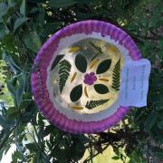 Suncatcher made from a paper plate