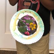 Suncatcher made from paper plate