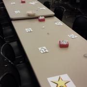 Table set-up for Friend Speed Dating