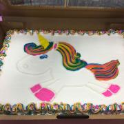 A cake with a unicorn 