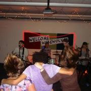 Teens enjoying a Welcome Werewolves concert 