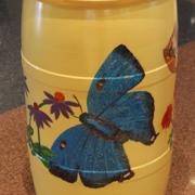 Yellow Barrel/ w/Blue Butterfly: Connie Walts, Youth Services Assistant, 2015