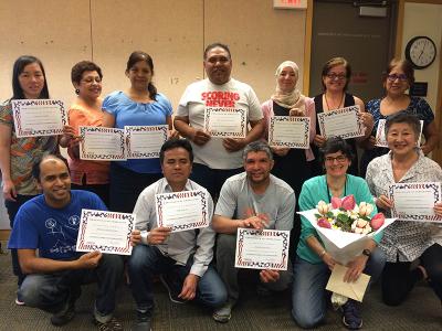 Citizenship class group at Multnomah County Public Library