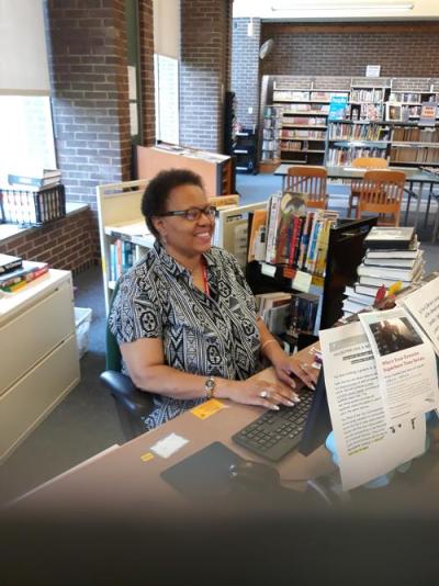 Claire Hand, adult/teen library at the Free Library of Philadelphia's Wynnefield Library