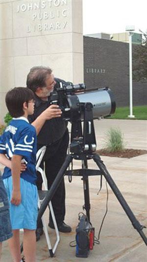 Johnston Public Library teams with a local astronomy clubs for an after-hours “Night out with the Stars!”