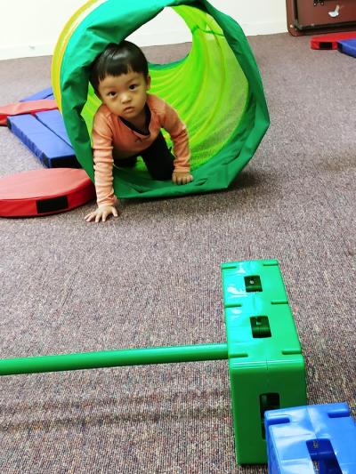 A Young Athlete participating in the program at the New Brunswick Free Library in New Jersey.