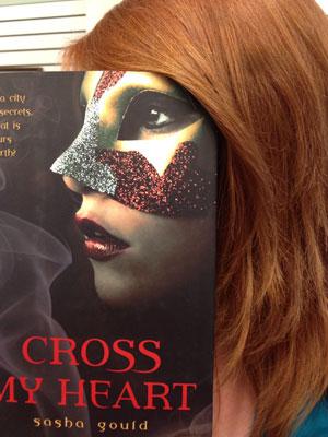 A teen creates a bookface with a favorite book