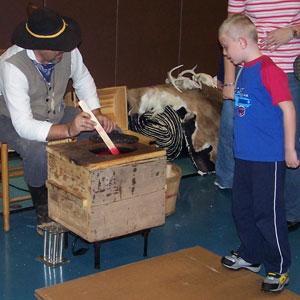 History Hits the Road to Woodsdale demonstration.