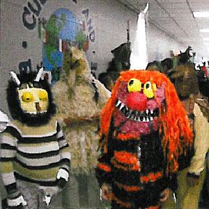 Carroll Academy students participating in the 2007–2008 Carroll Book Parade, “Discovering the World through Books.”