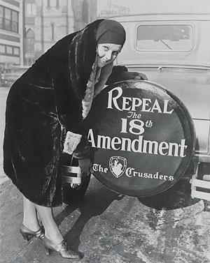 Women spurred the early temperance campaigns but eventually led the movement to end Prohibition, after its failures became obvious. A “Crusader” poses.  (Library of Congress, Prints and Photographs Division)