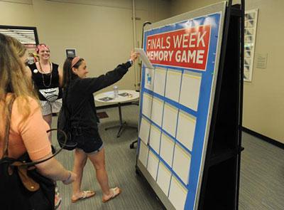 Students play memory game