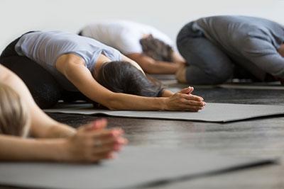 Woman doing relaxing yoga