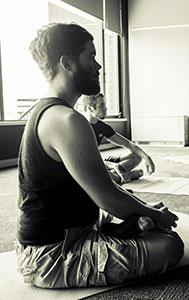 Man meditating