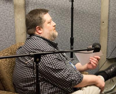 John Miller at the Butler Center recording studio. 