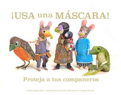 "Wear a Mask!" poster in Spanish