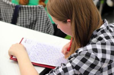 girl writing