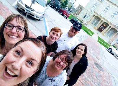 Selfie of participants in walking group 