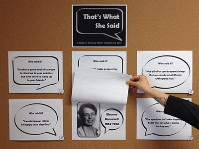 That's what she said quote display, hand lifting top sheet